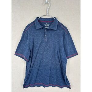 Nat Nast Polo Shirt XL Blue Knit Red Stitching Classic Preppy